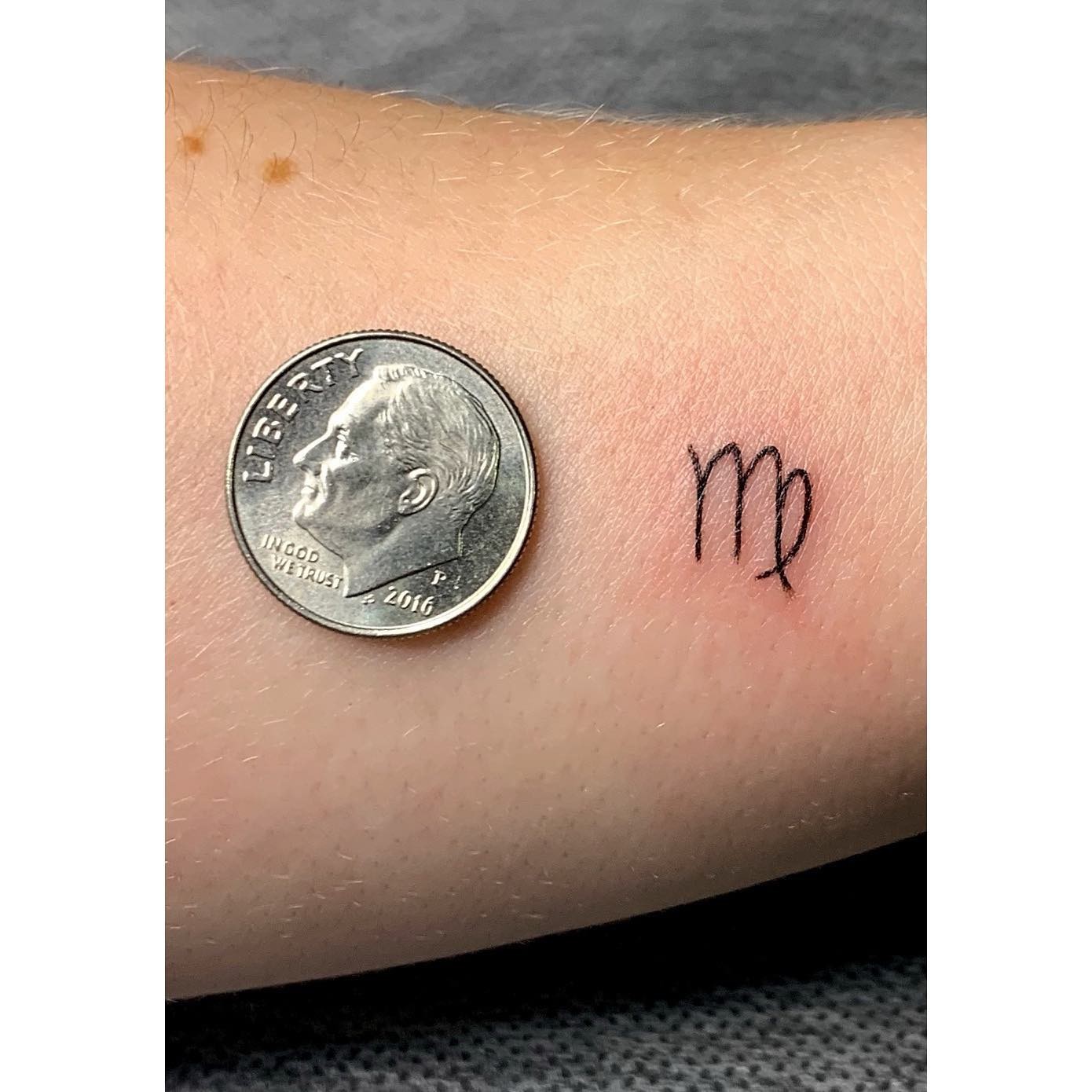 Virgo Sign Tiny Tattoo