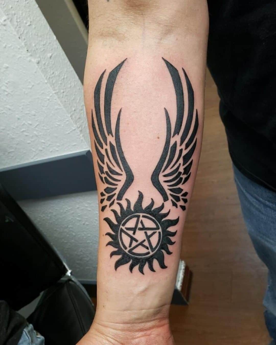 Supernatural Tattoo On Forearm