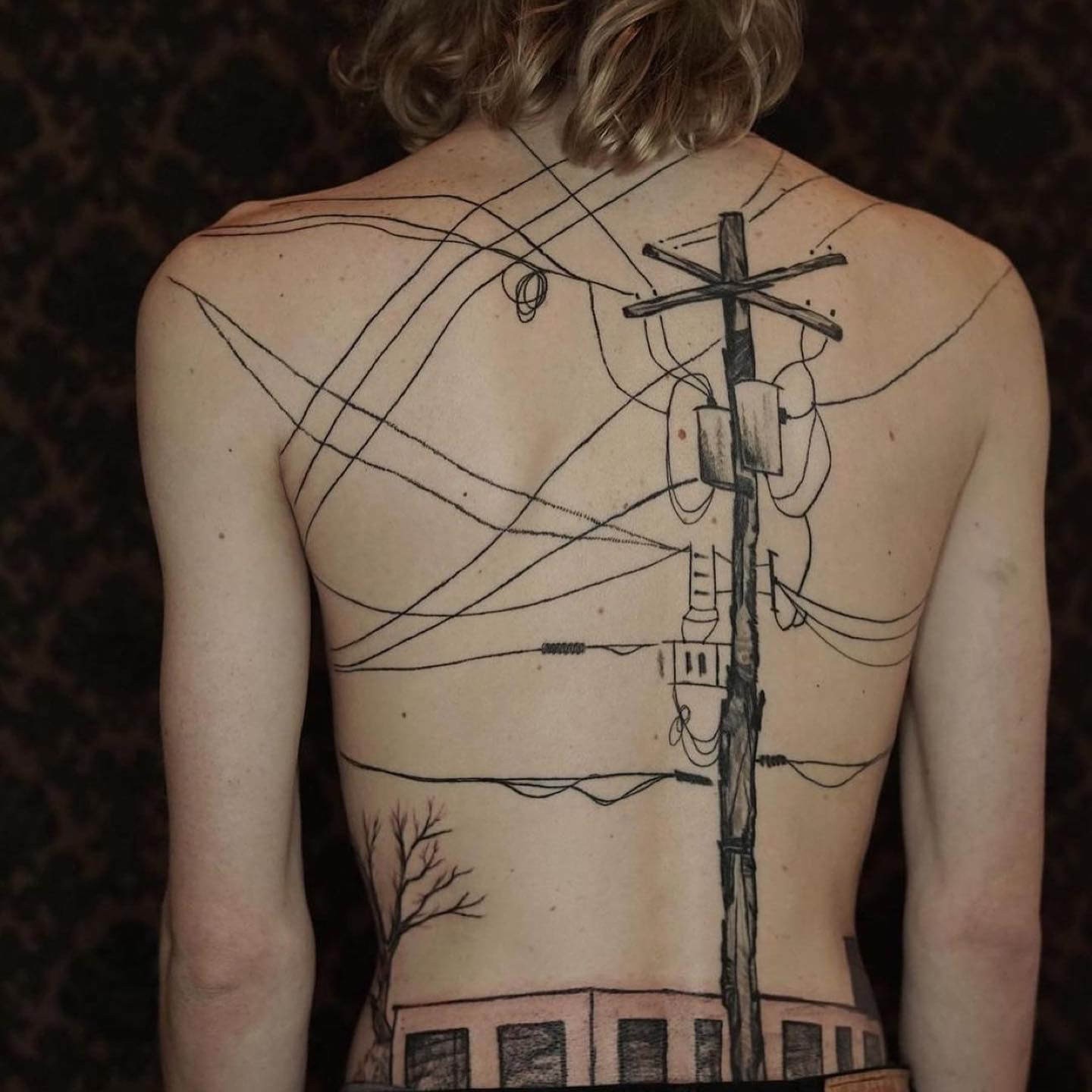 IBEW Powerline Tattoo