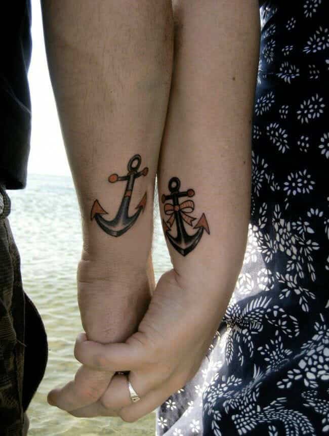 Matching Anchors Tattoos