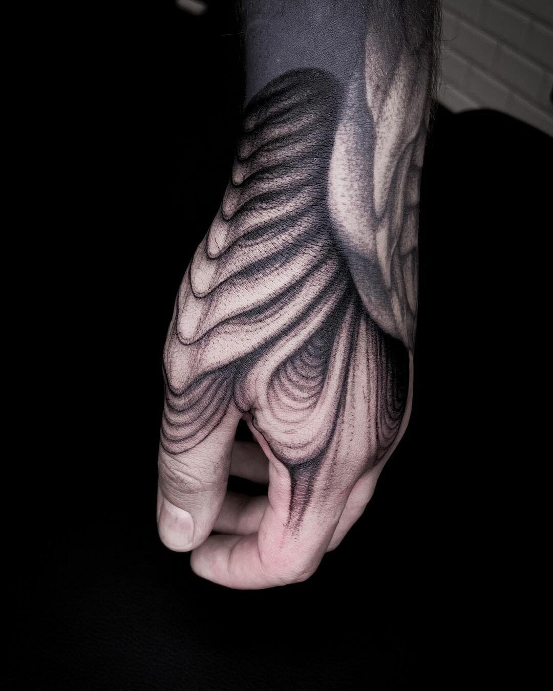 Grey Scale Bio Organic Tattoo On Arm