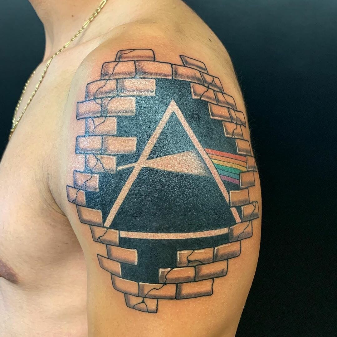 Pink Floyd Tattoos On Shoulder