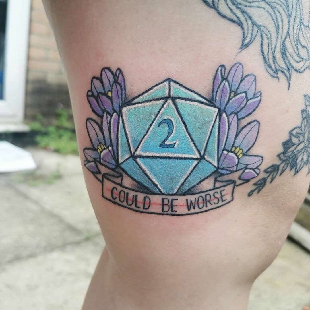 Crocus d20 Tattoo