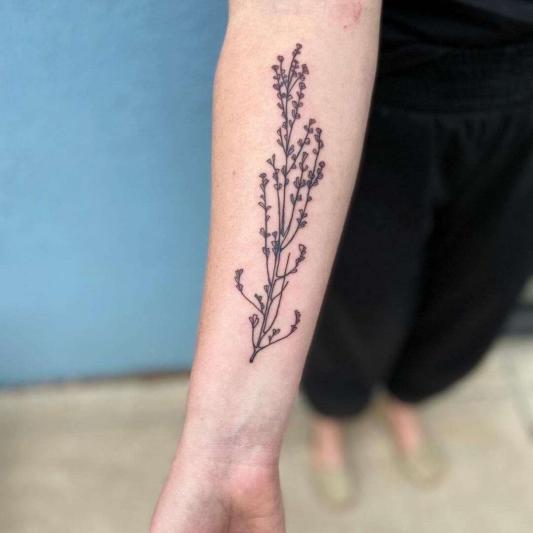 Floral Inner Forearm Tattoo