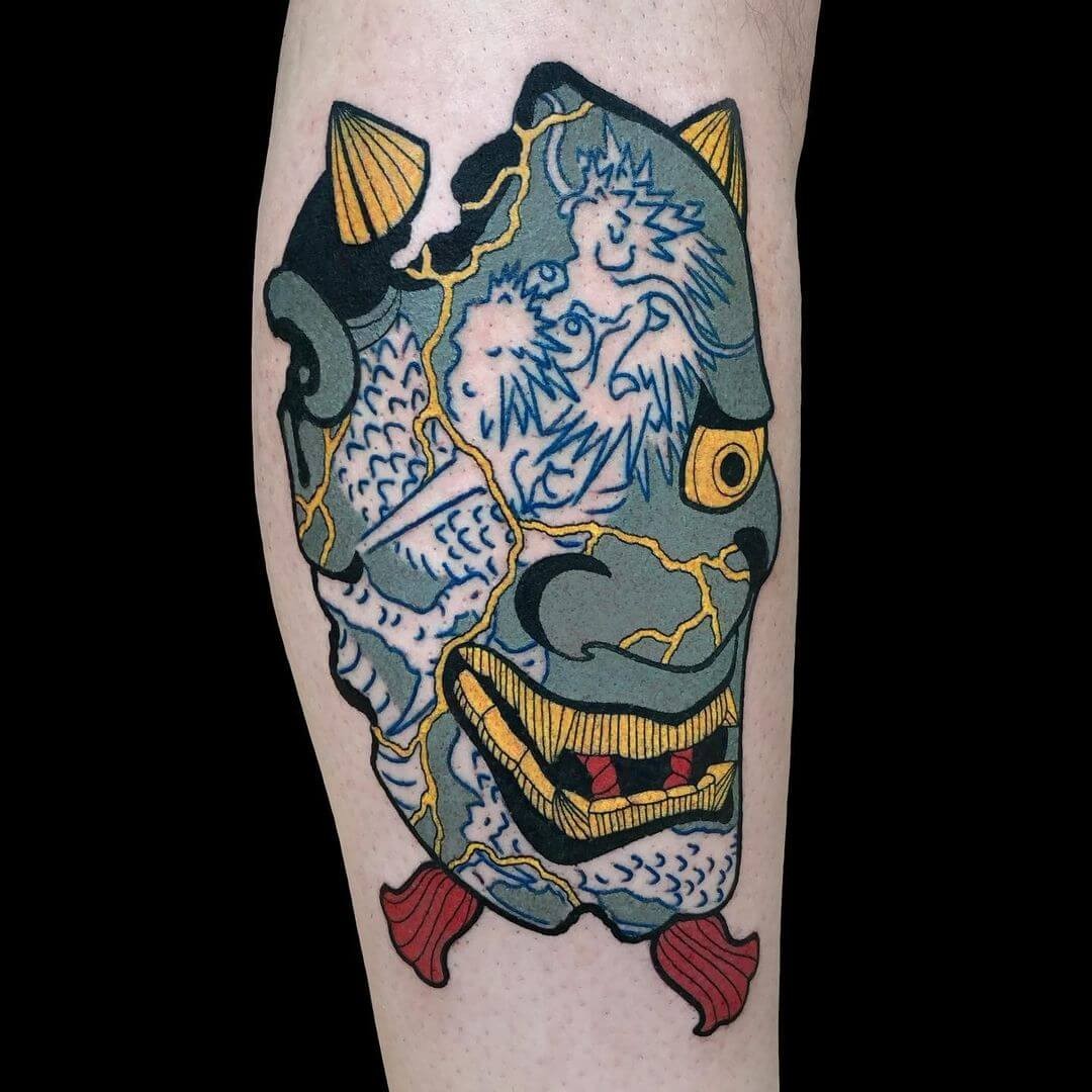 Kintsugi Face Mask Tattoo