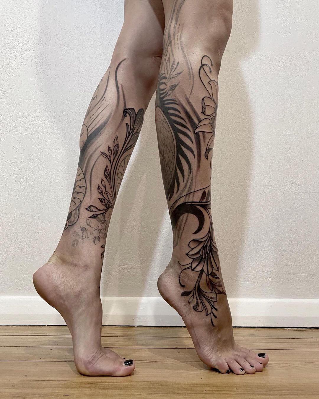 Eden Legs Tattoo