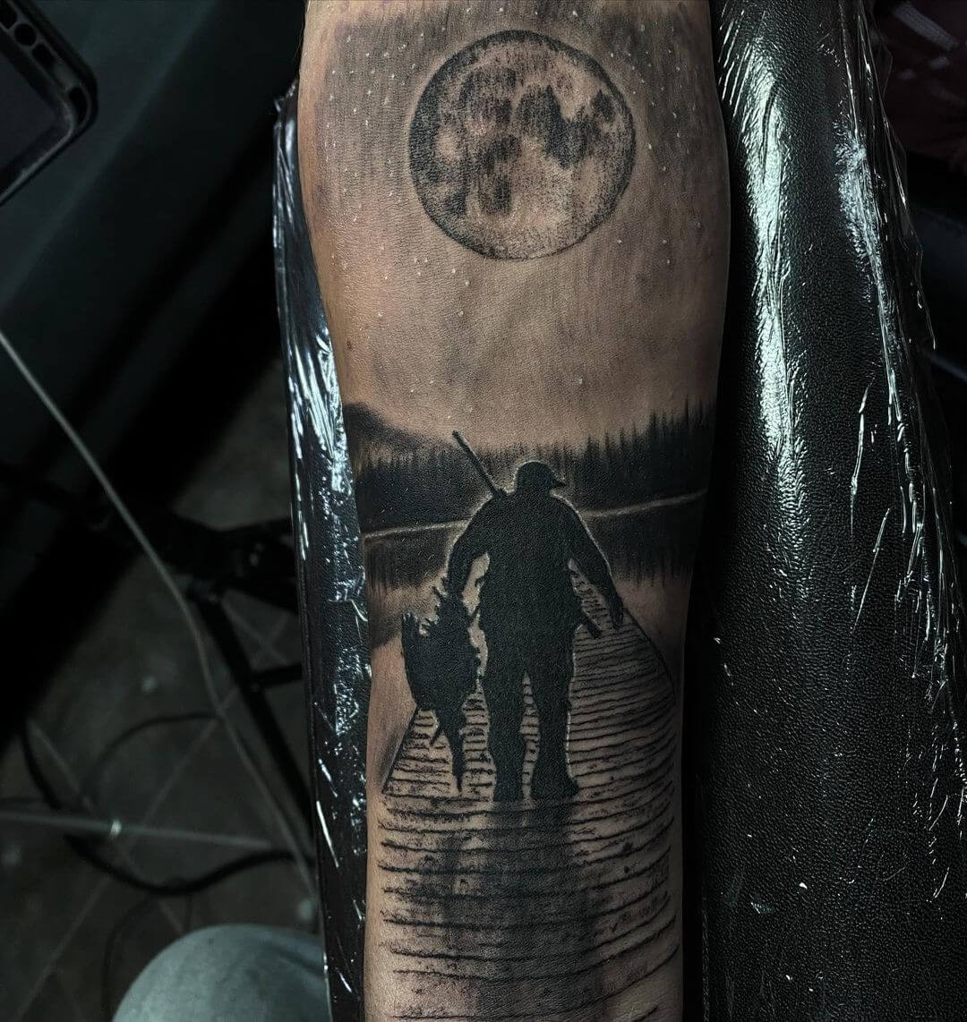 A Man On The Hunt – Classic Hunting Tattoo