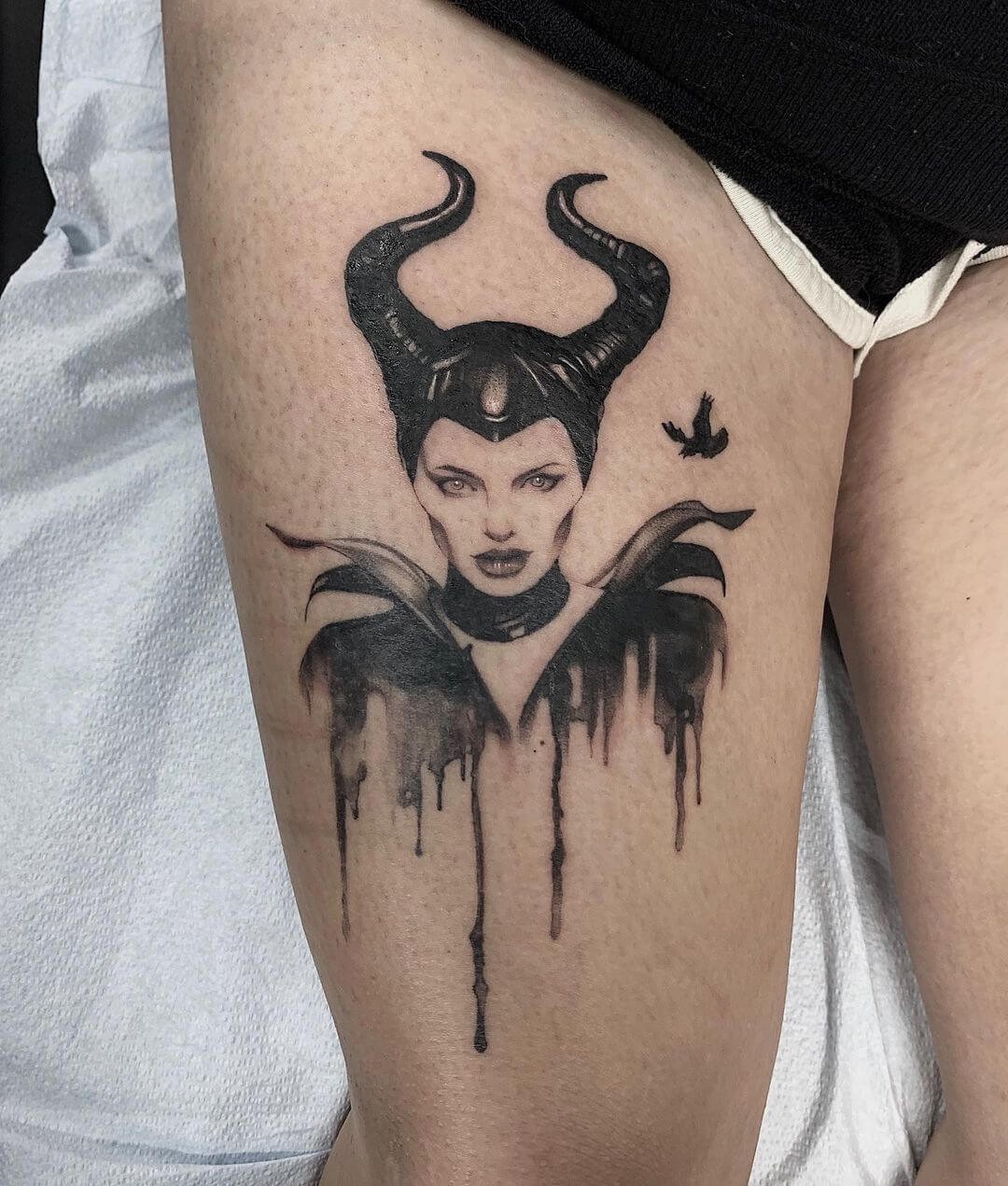 Maleficient Flow Tattoo