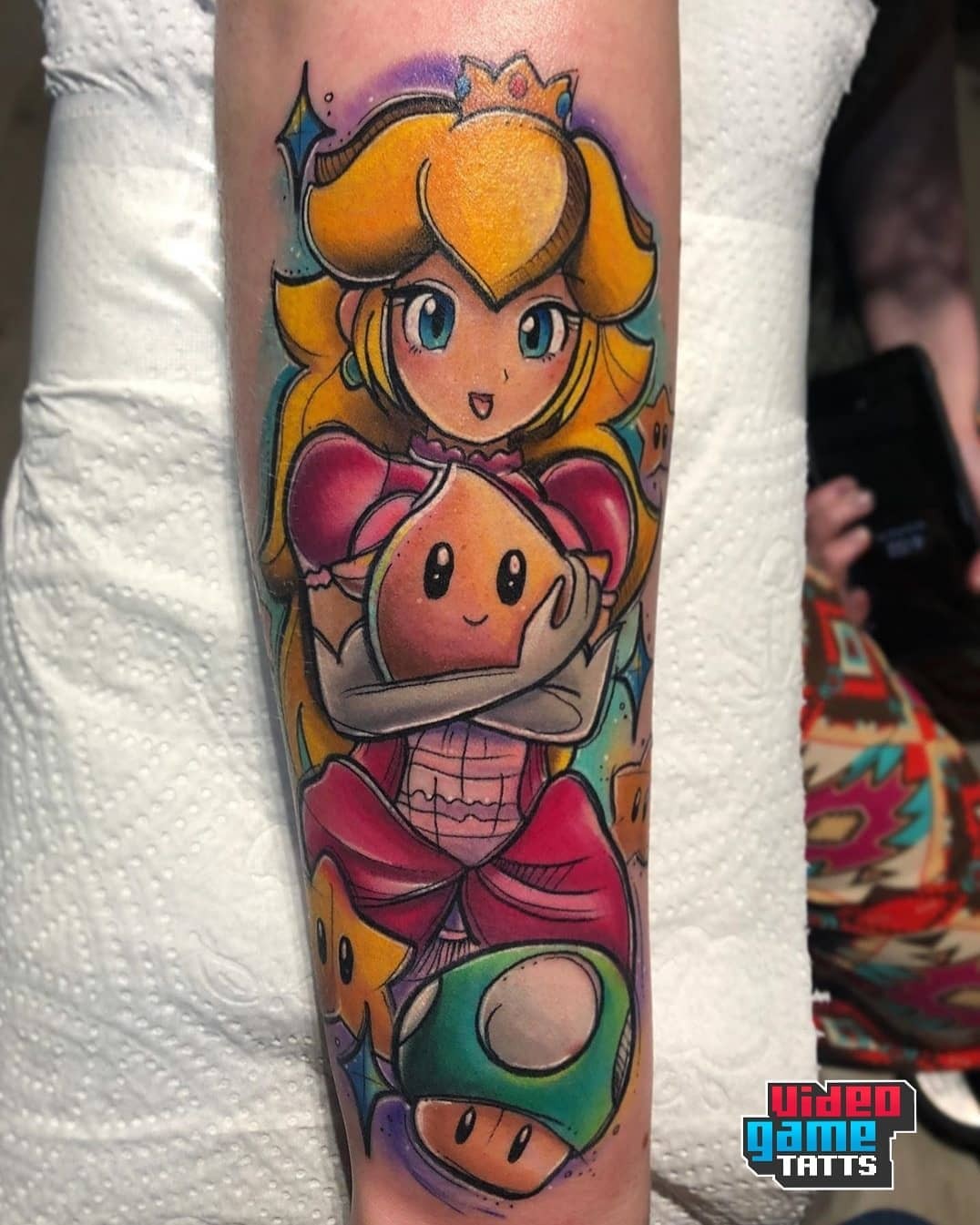 Princess Peach Tattoo For ‘Mario’ Fans