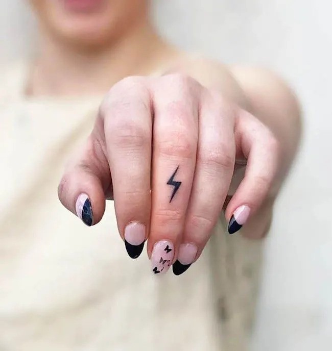 Finger Dot Tattoo