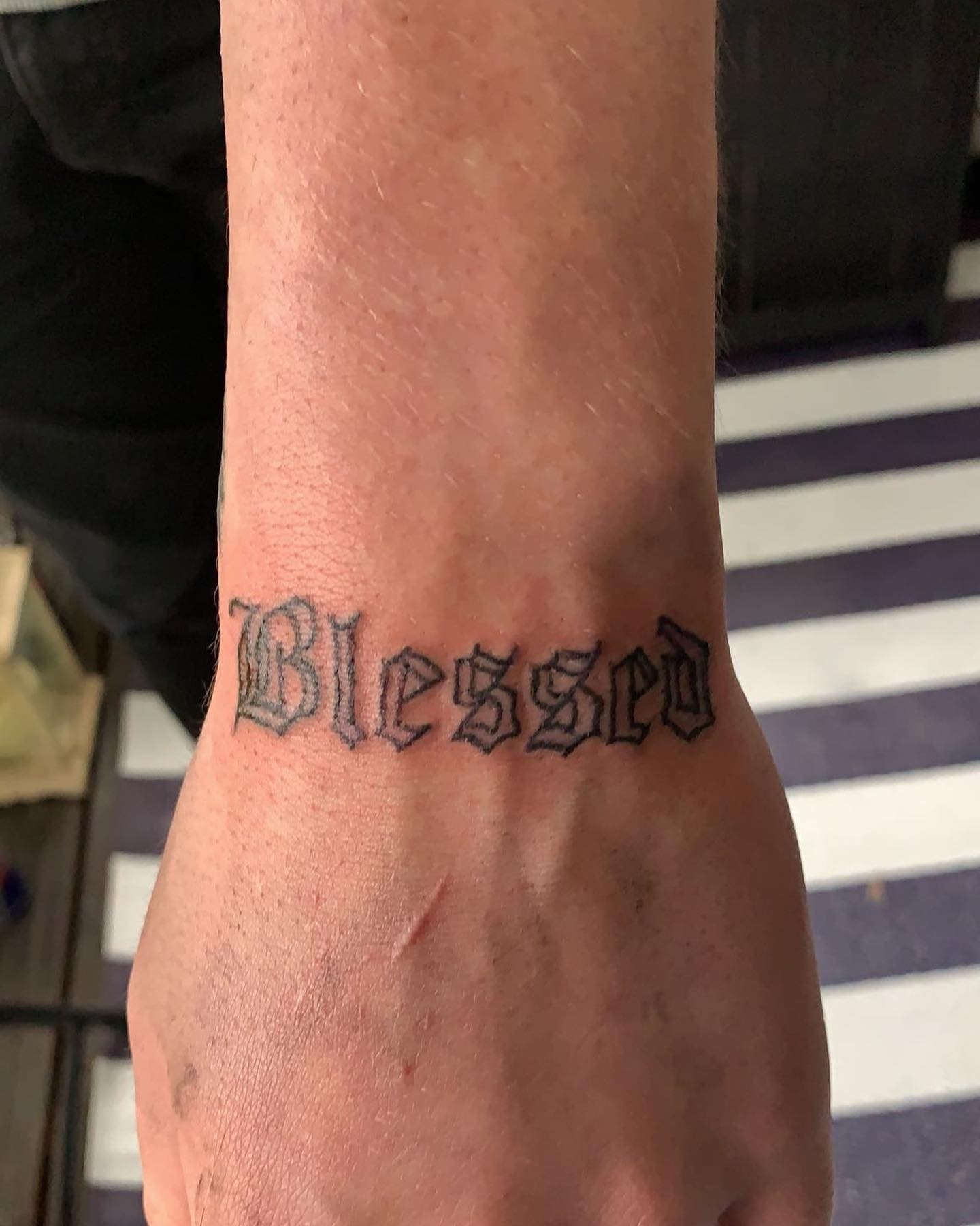 Blessed Wrist Tattoo