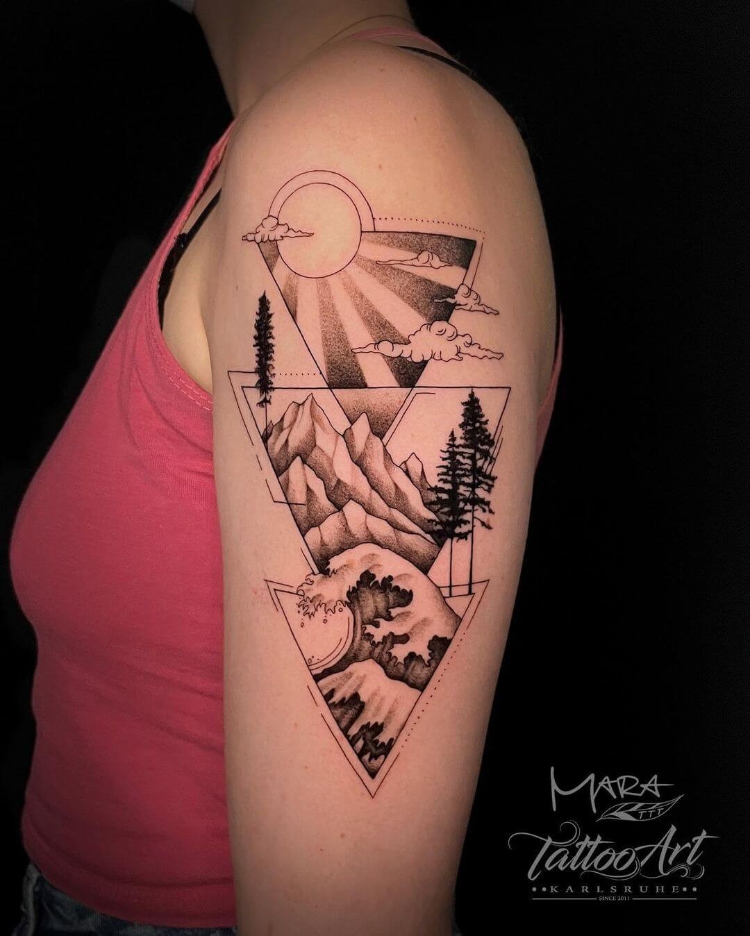 Elements Of Nature Minimalist Tattoo