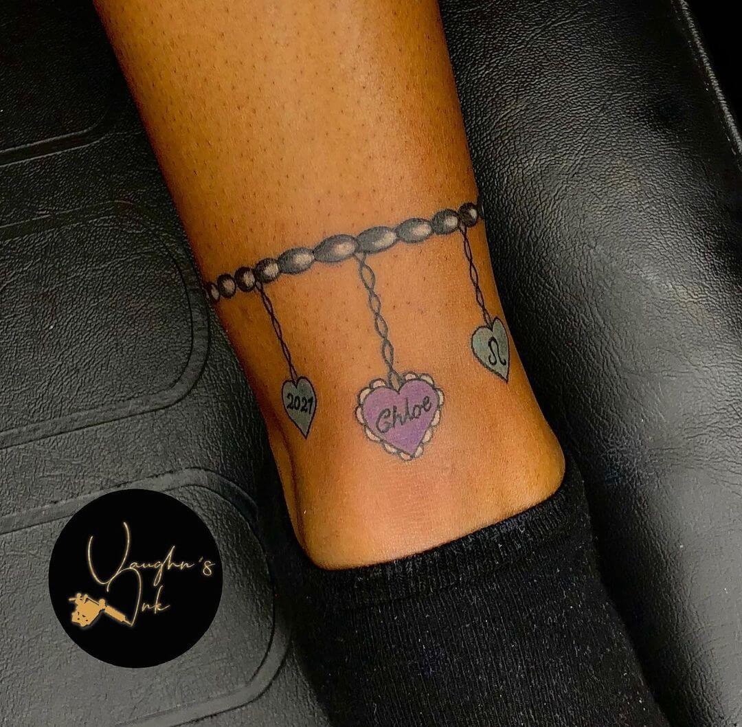 Personalised Anklet Tattoo