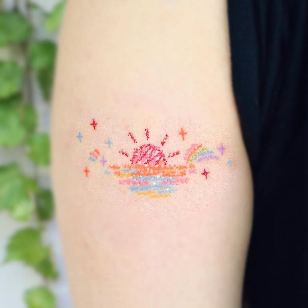 Artsy Sunrise Tattoo