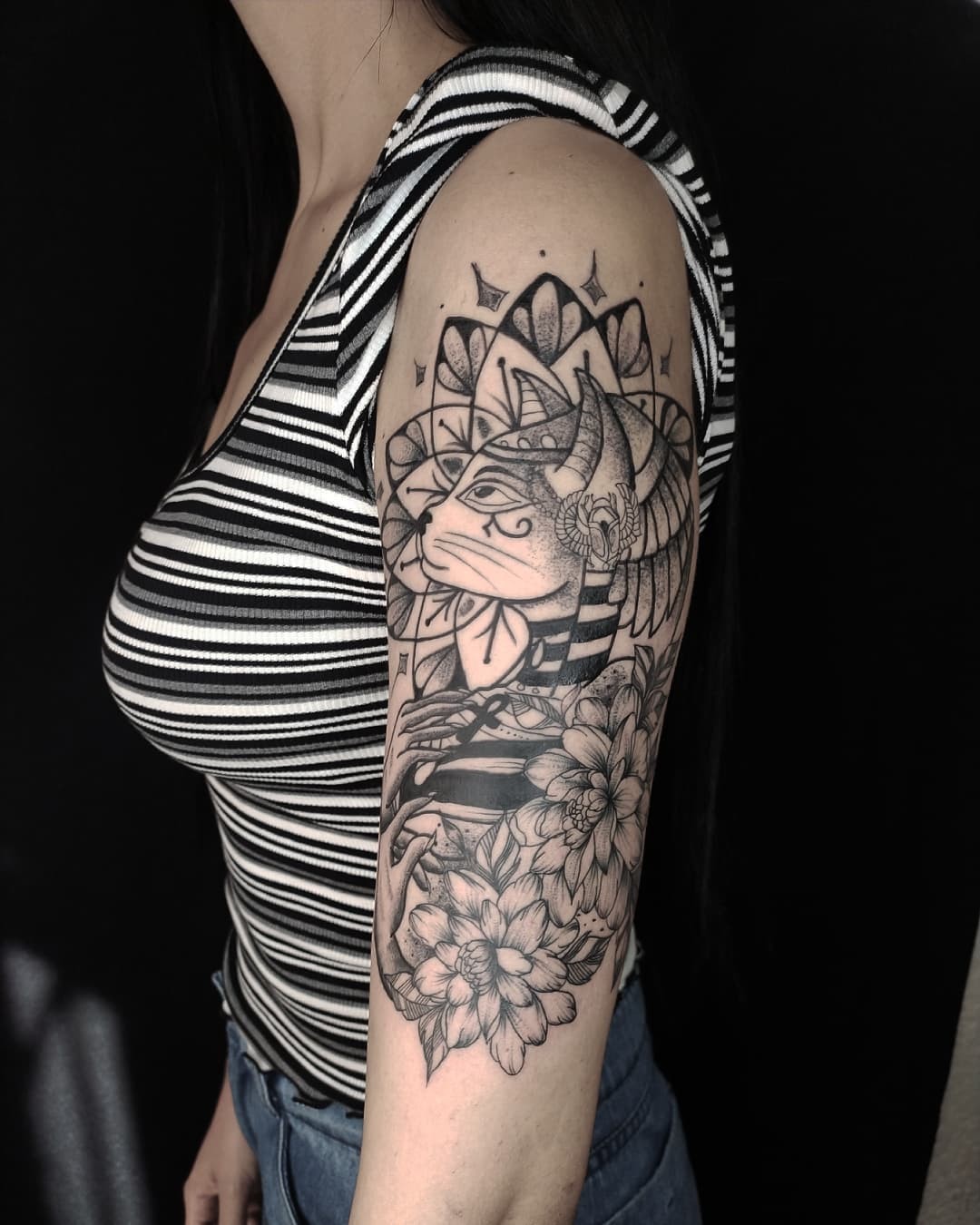 Mandala Art Bastet Tattoo