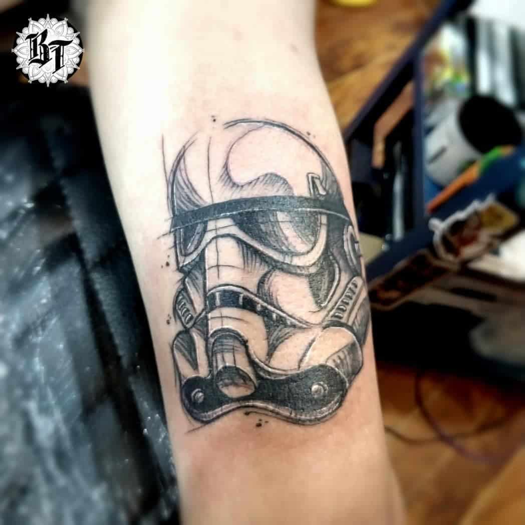 Clone Wars tattoo Of Mask Head