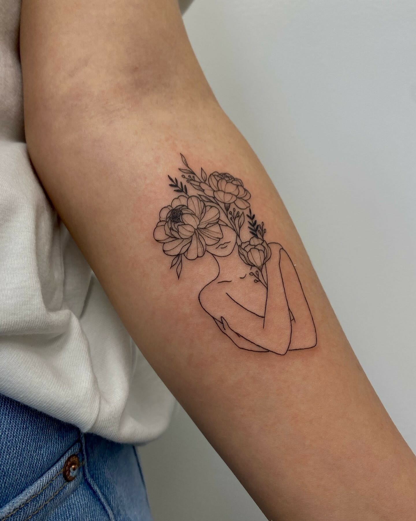 Self Love Tattoos With Floral Motif