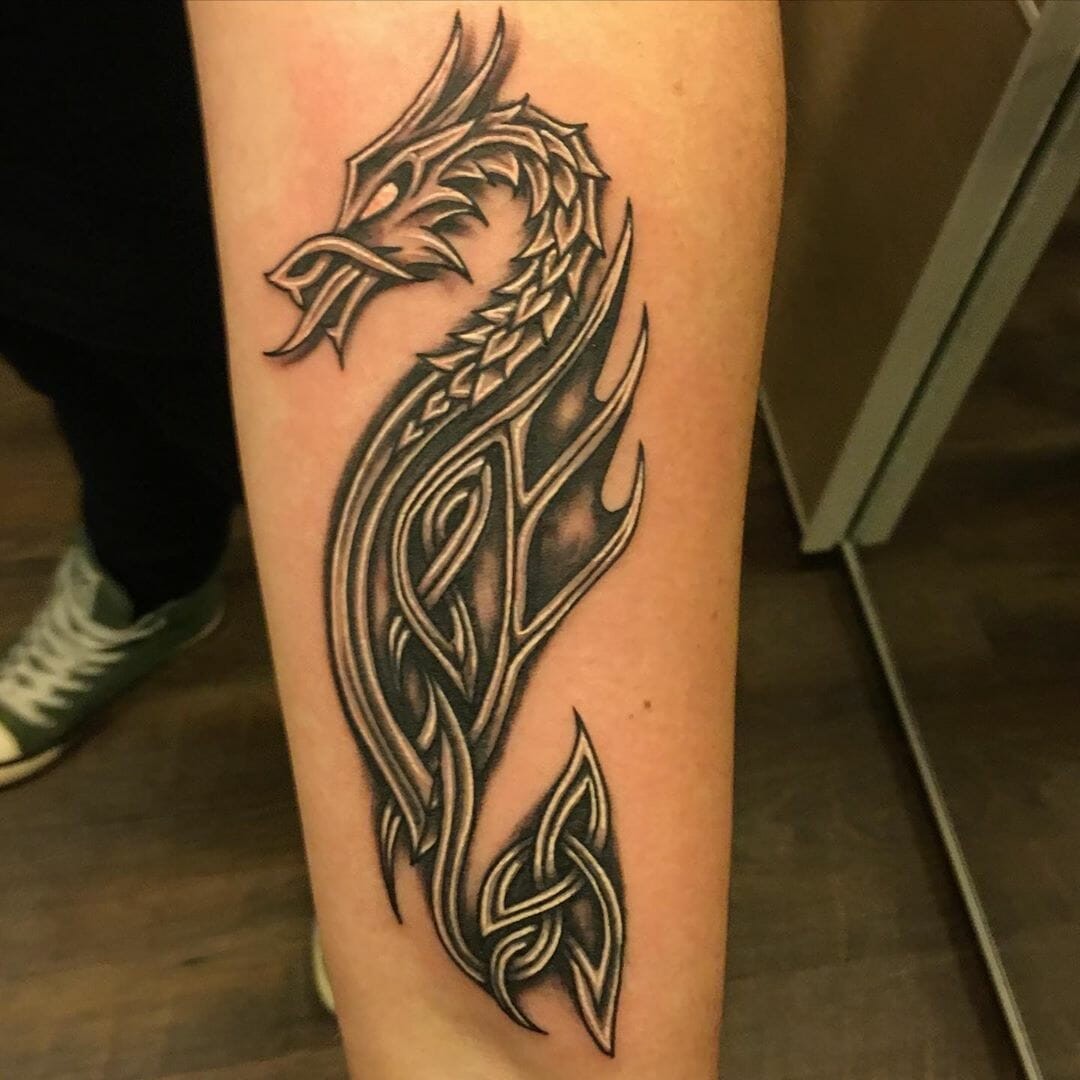 Black Dragon Celtic Tattoo Designs