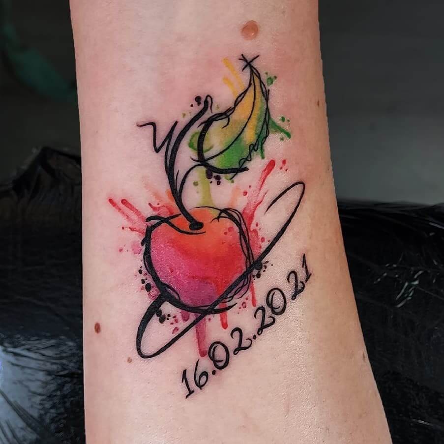 The Disney-Inspired Classic Poisoned Apple Tattoo