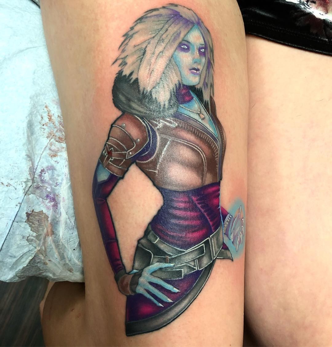 Colourful Mara Sov Destiny Tattoo Design