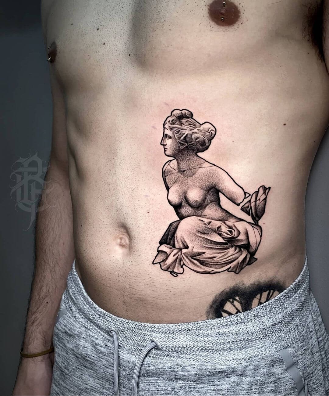 Artistic Sculpture Tattoo of Goddess Hera