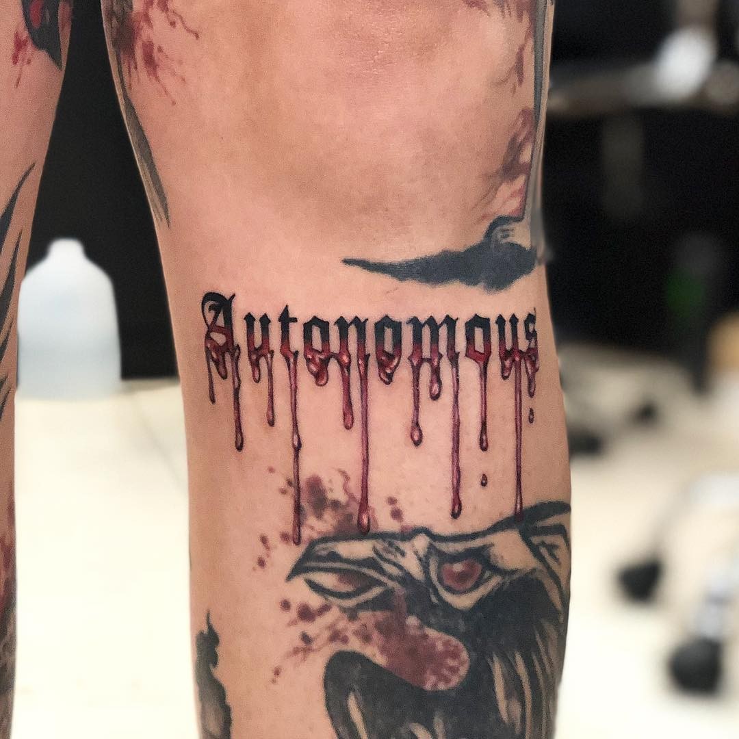 Blood-Dripping Old English Tattoo Font