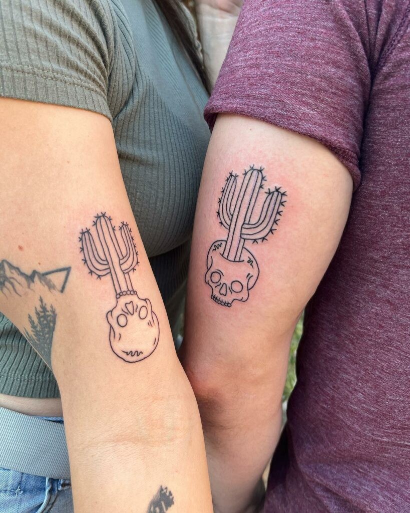 Matching Tattoos , same design , different placements