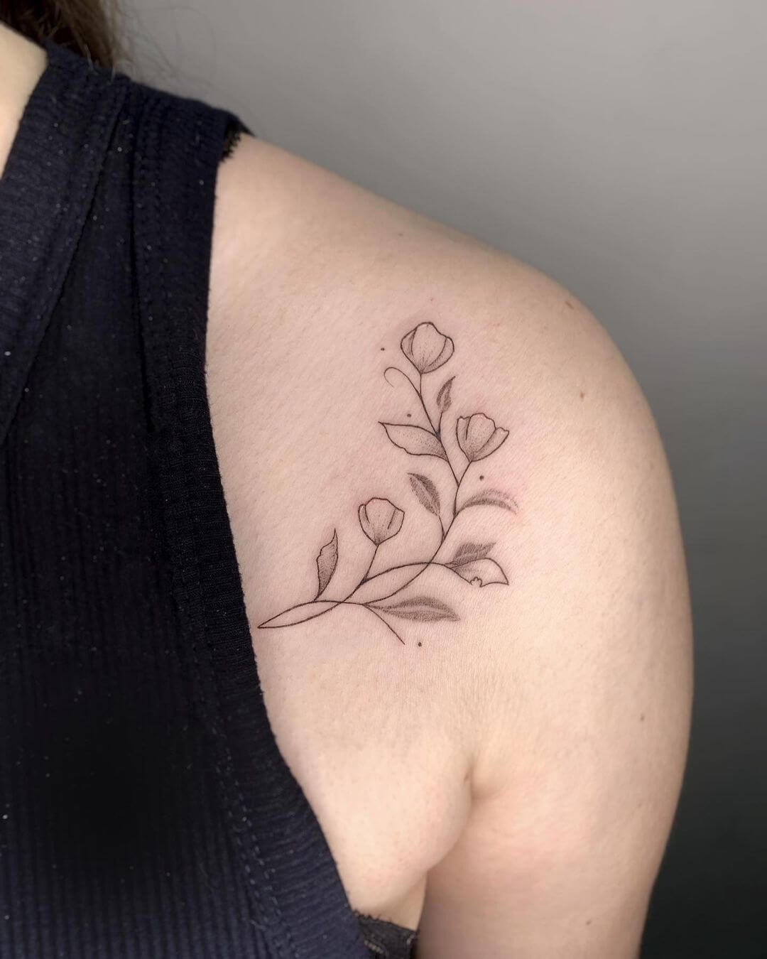 Minimalist Grape Vine Tattoos