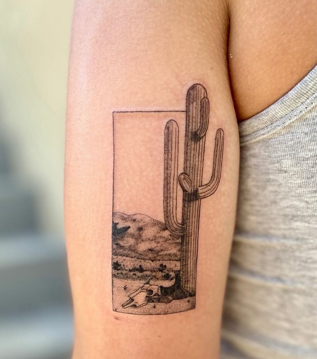 Aesthetically Pleasing Simple Cold Desert Tattoo Design