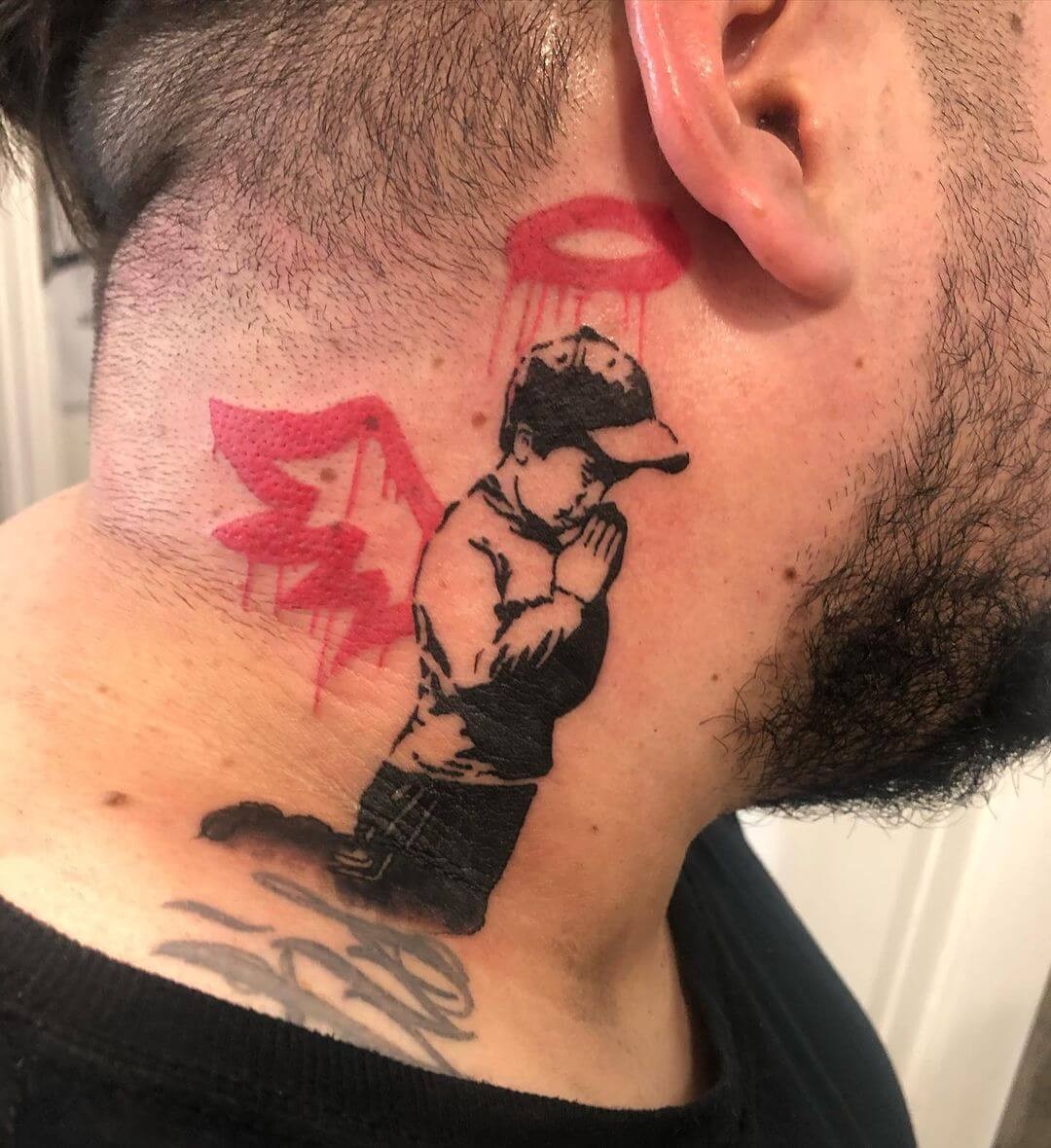 Banksy Fallen Angel Tattoo