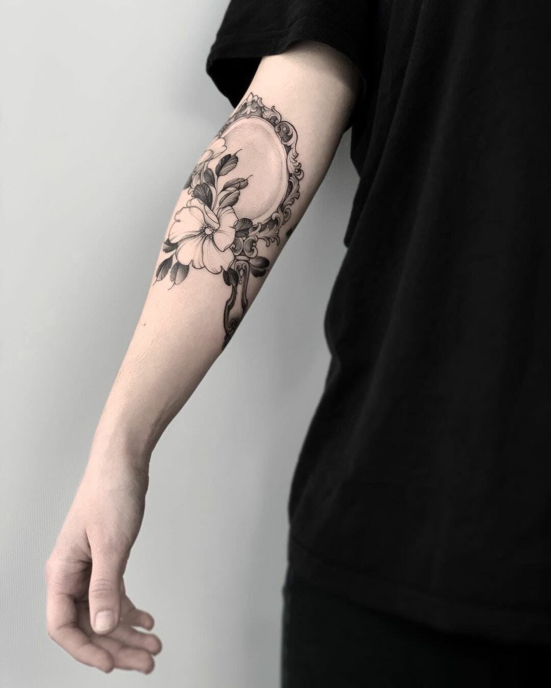 Floral Mirror Tattoos