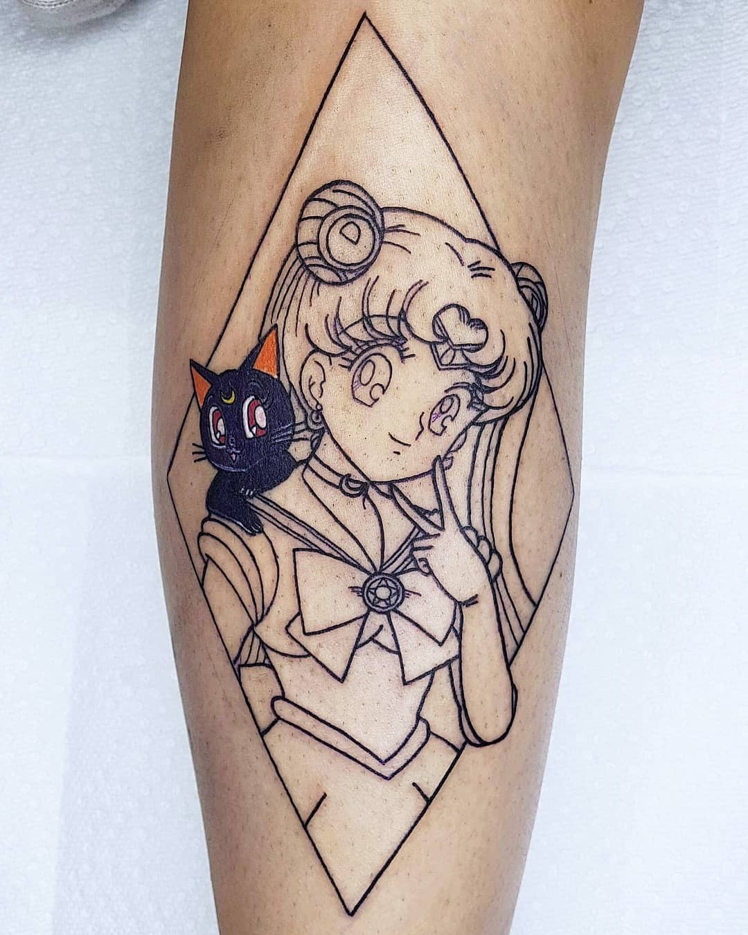 Sailor Moon Cute Cartoon Tattoos