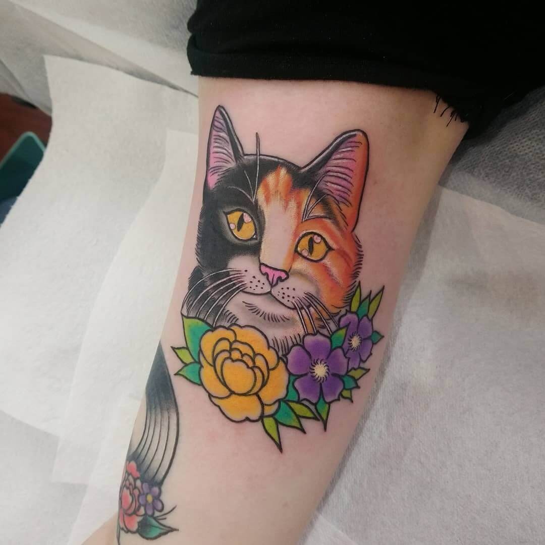 A Cute Calico Cat Design