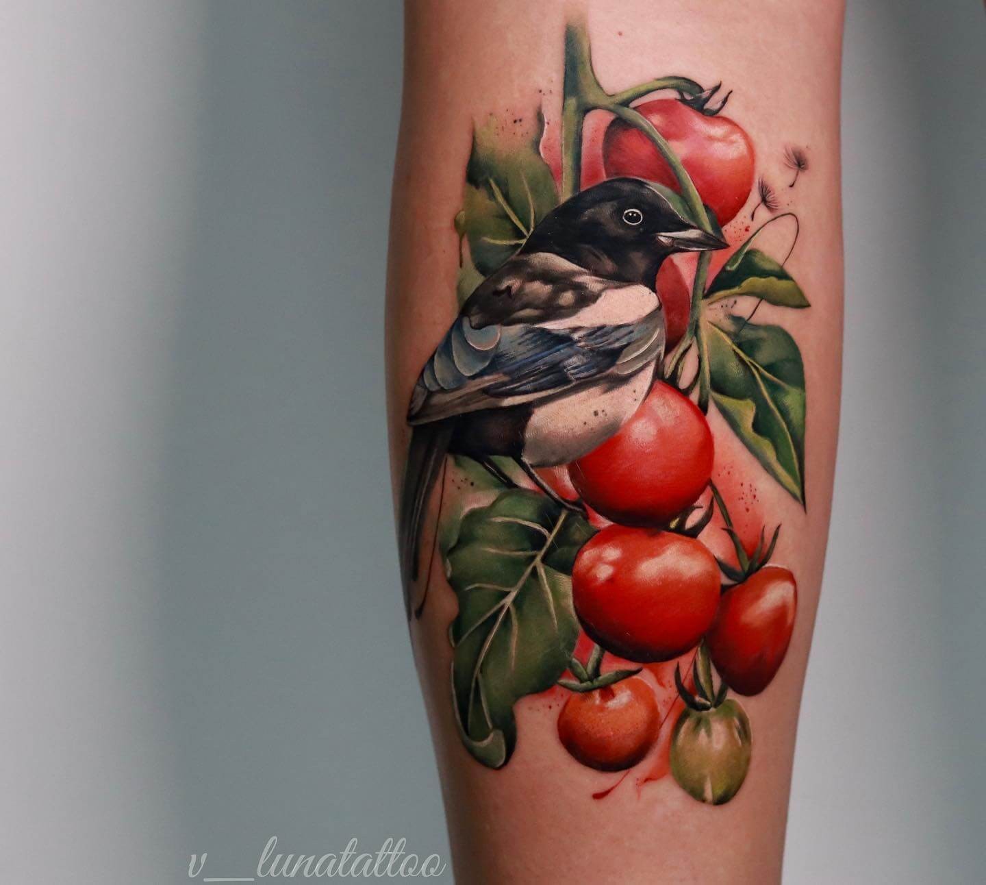 Tomato With Magpie Tattoo