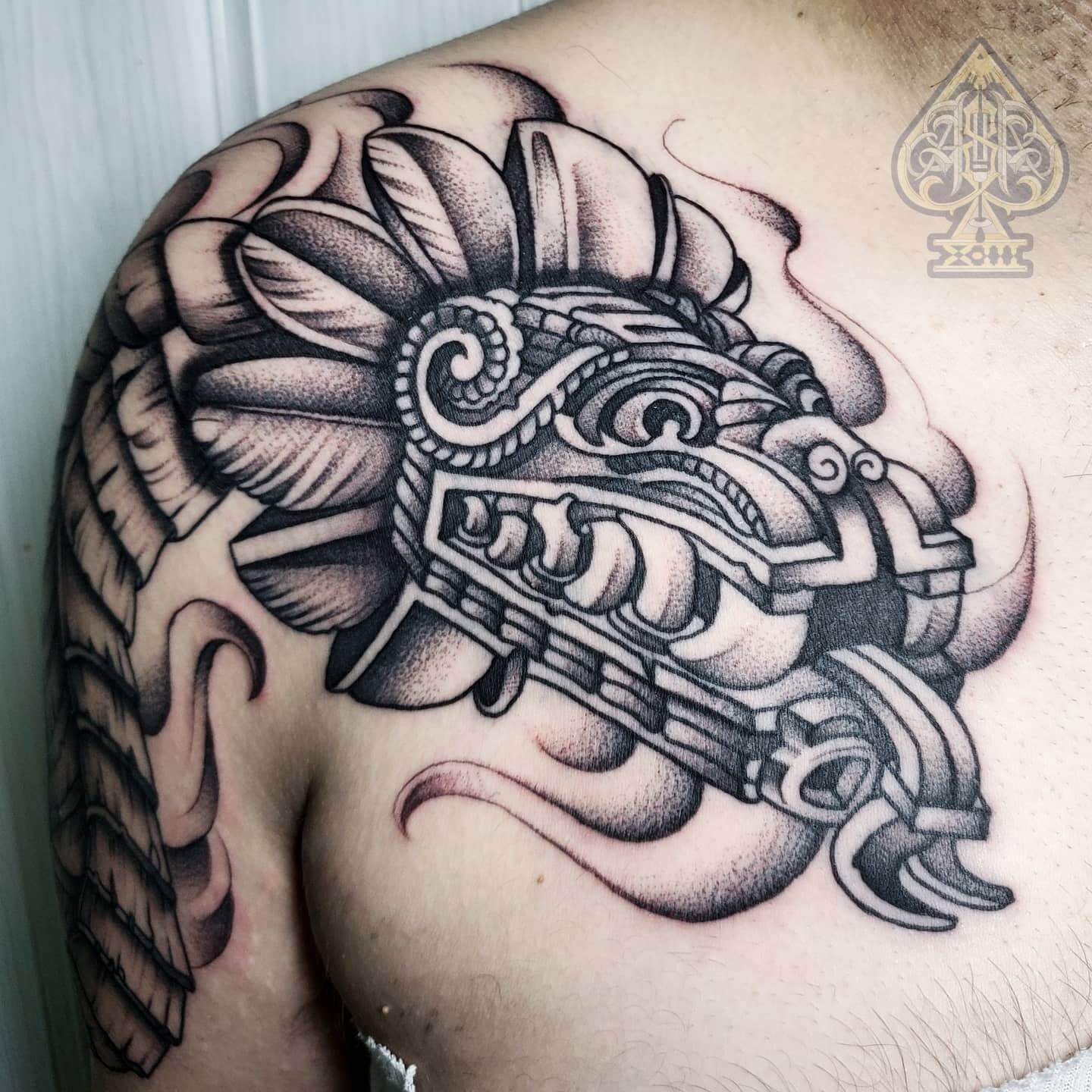 Aztec Skull Tattoo