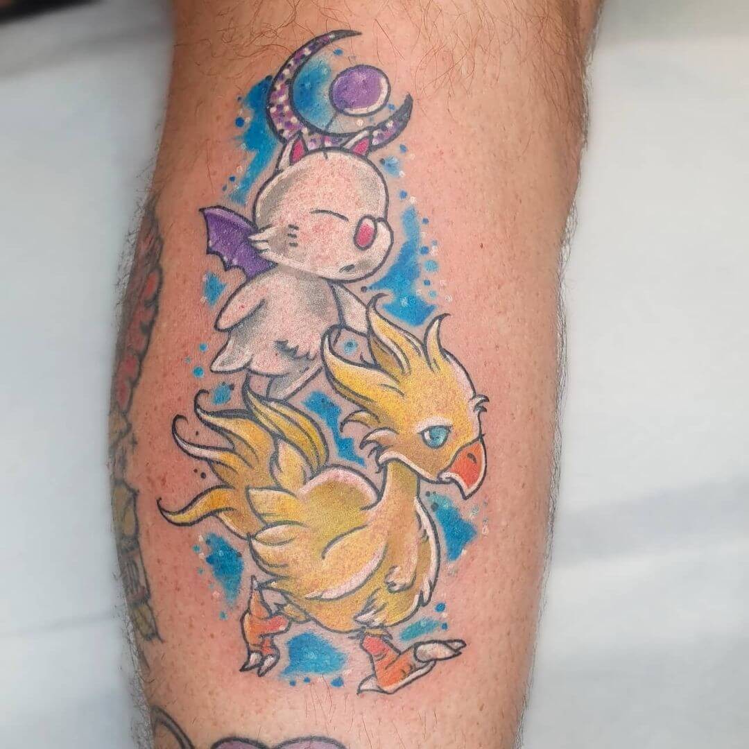 Moogle and Chocobo Tattoo