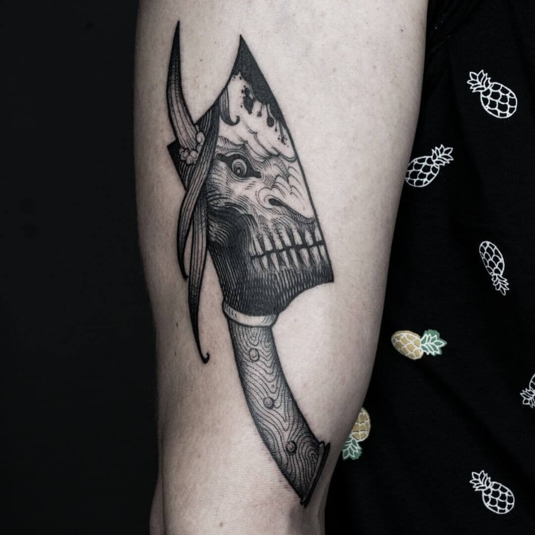 Demon Butcher Knife Tattoos