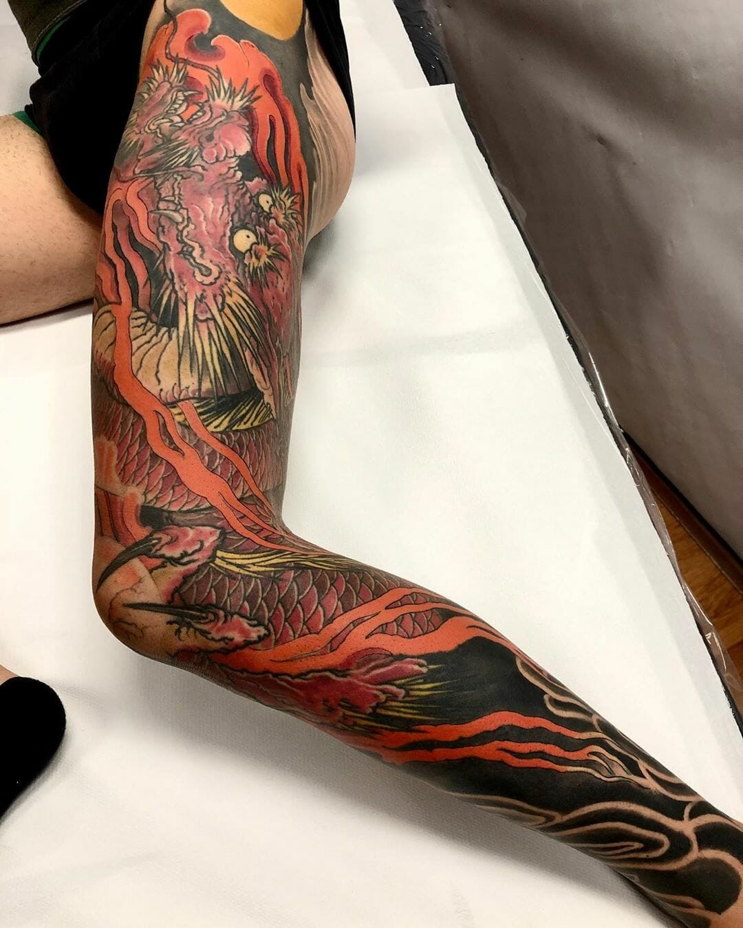 Red Serpent Joe Rogan Musashi Tattoo Serpent Design Sleeve Tattoo