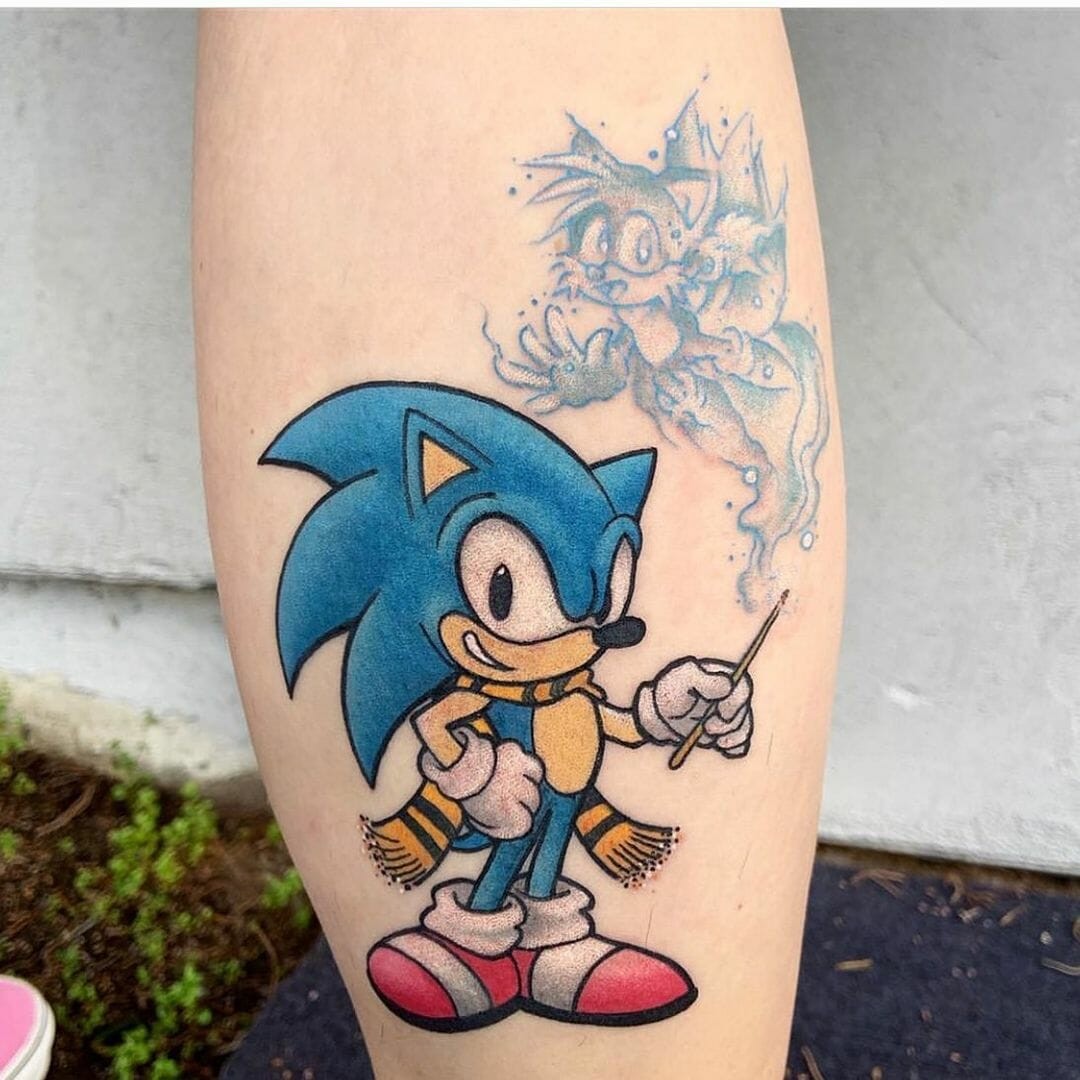 Sonic The Hedgehog Hufflepuff Tattoo