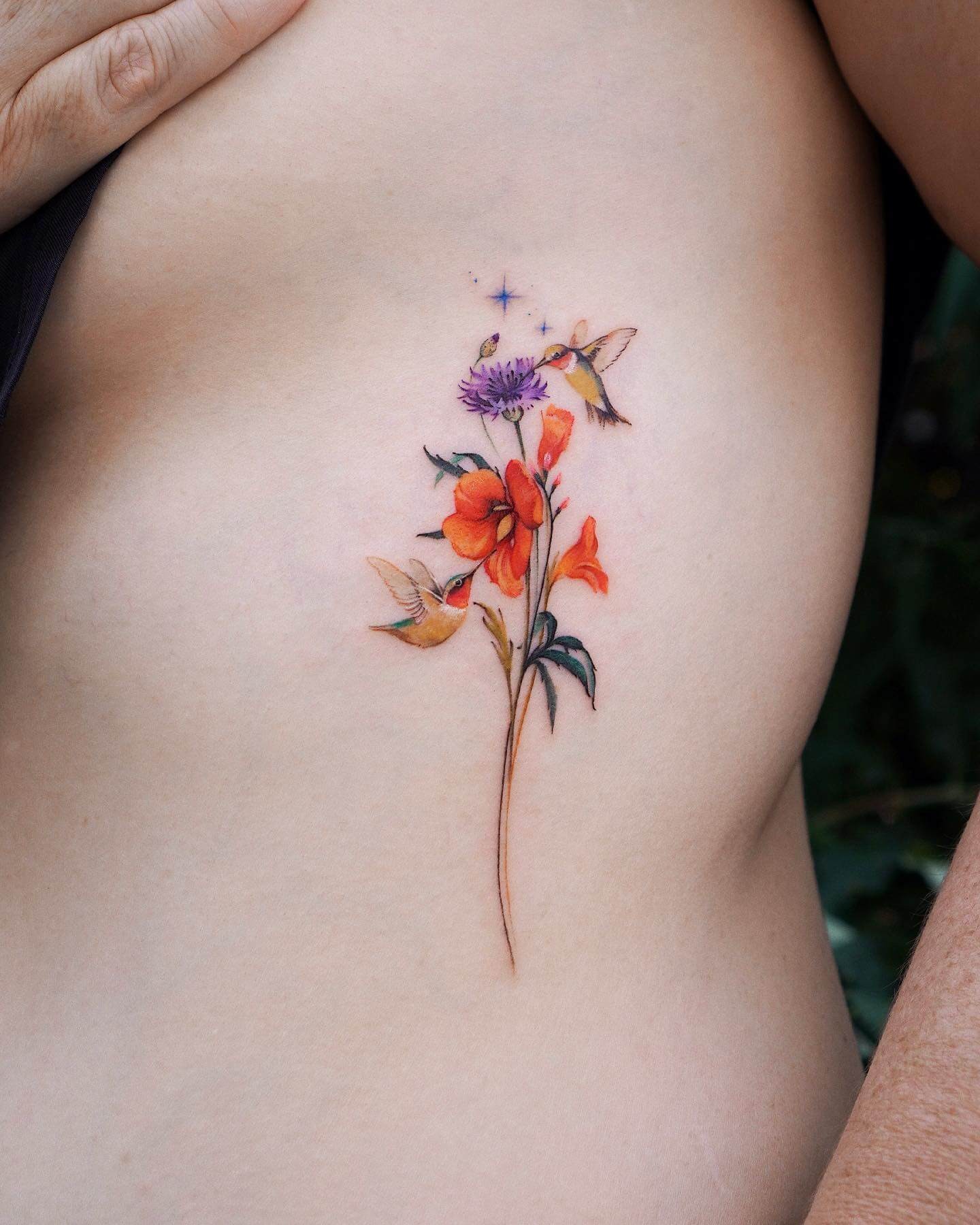 Tiny Hummingbird Tattoo