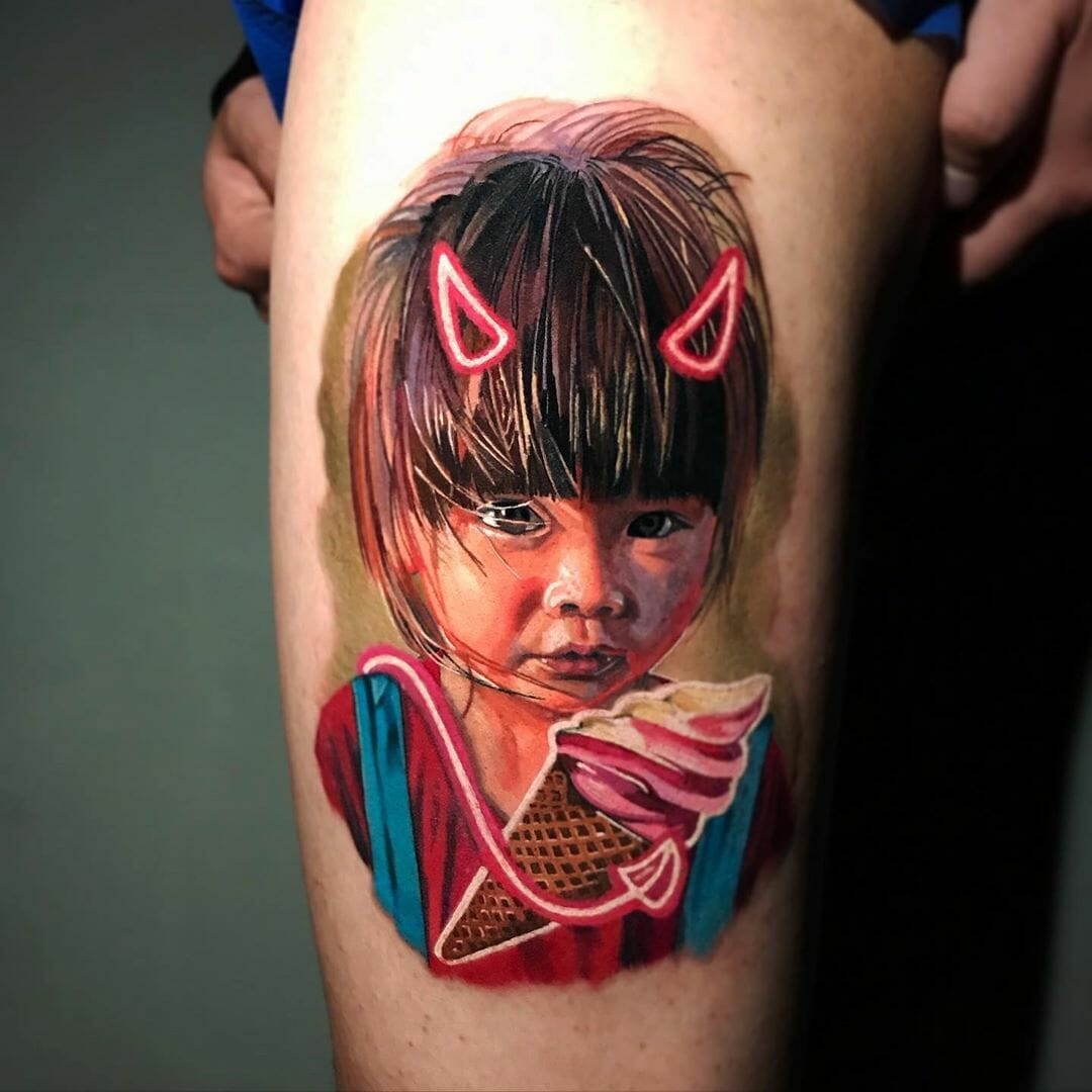 Child Portrait Tattoo