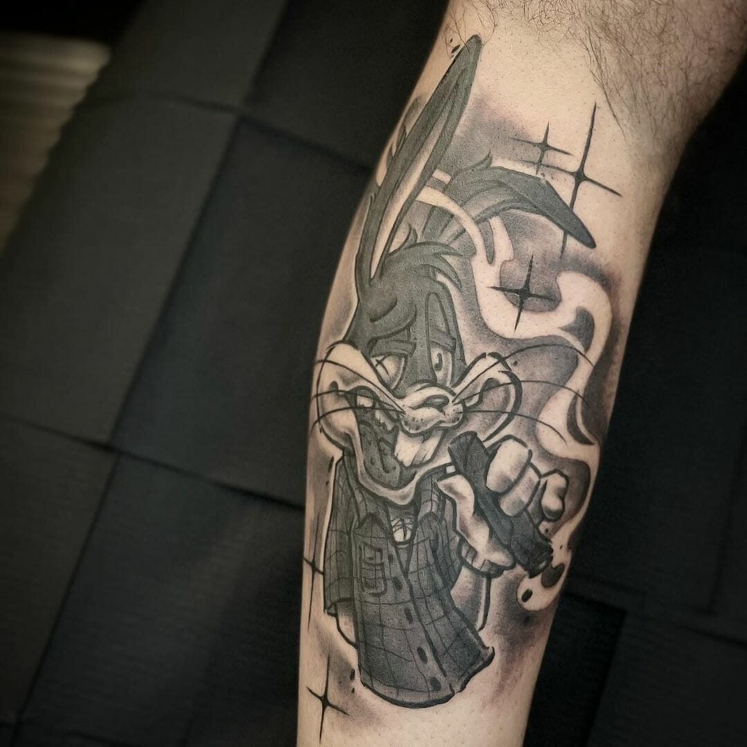 The Twisted Bugs Bunny Tattoo