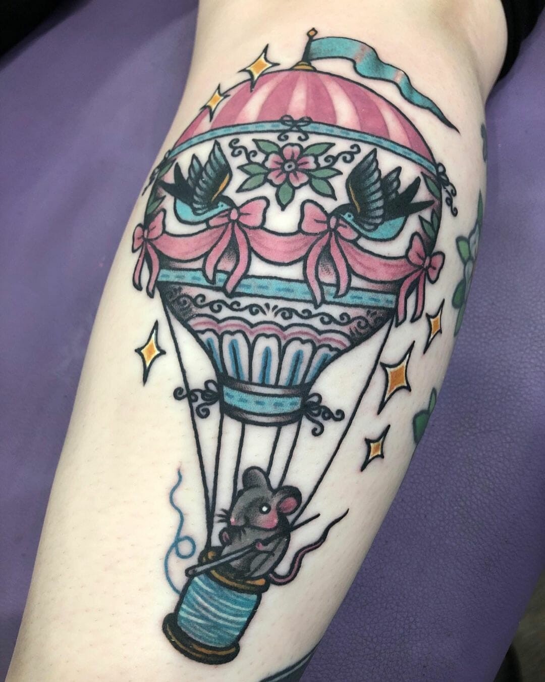 Cinderella Hot Air Balloon Tattoo