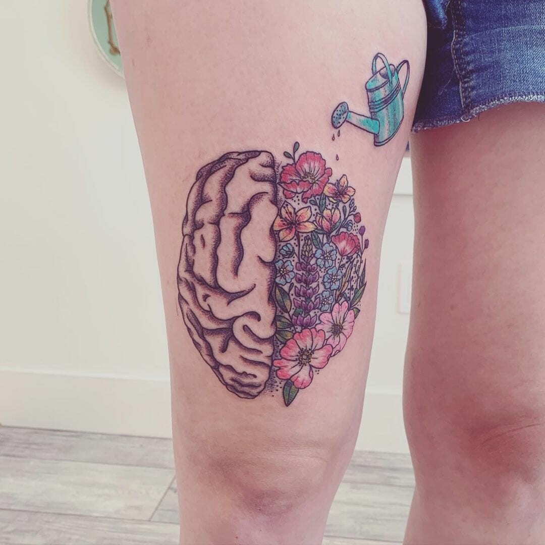 A Blooming Brain Tattoo