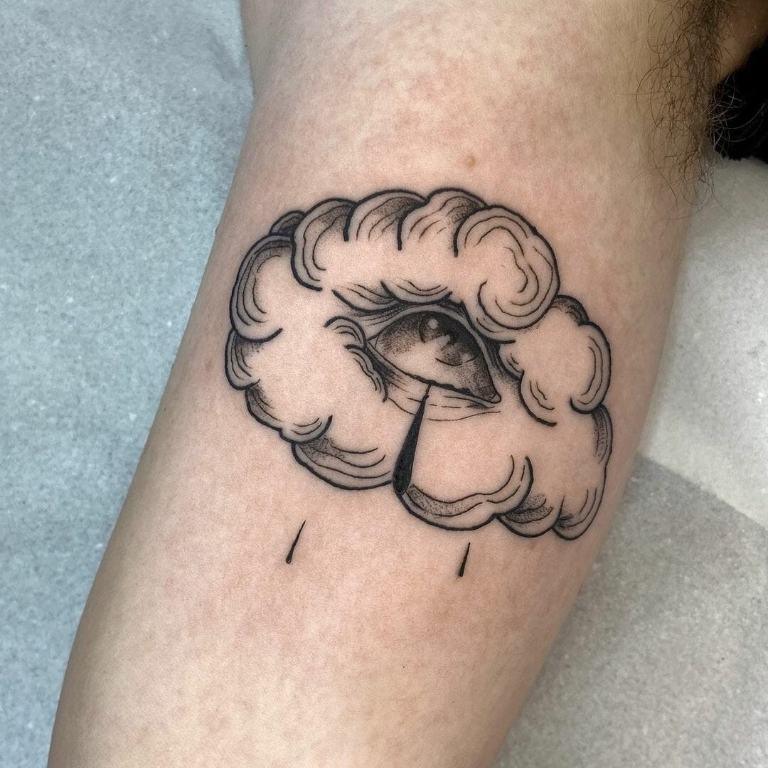 Eye And Black Cloud Tattoo