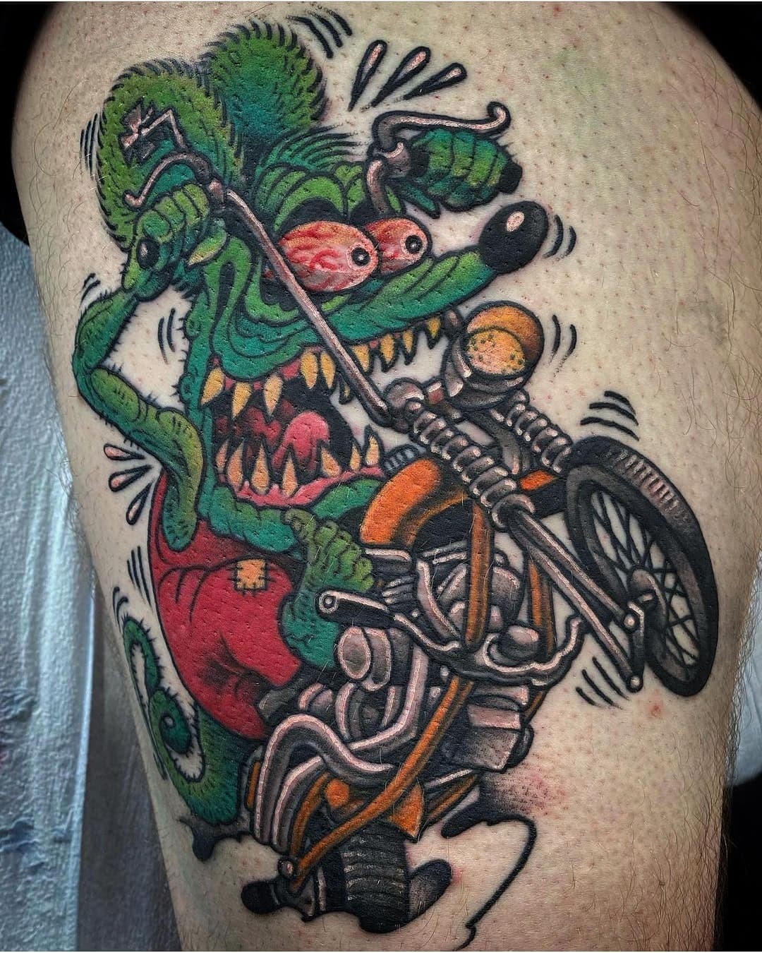 Cartoon Bike Tattoo Ideas