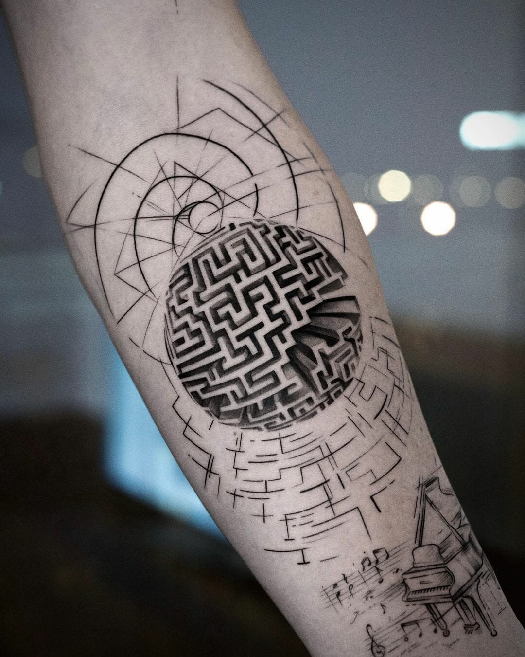 Labyrinth  Tattoo Maze