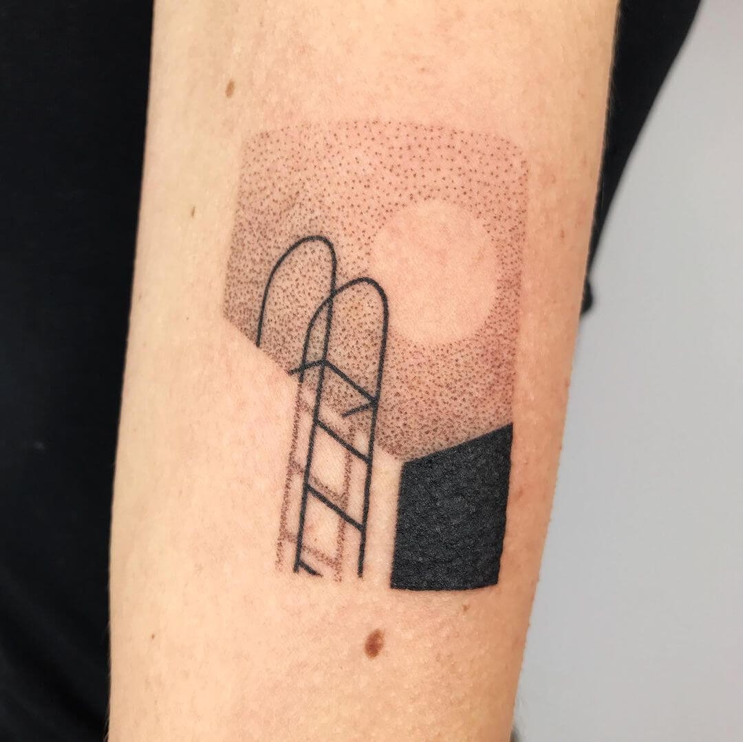 Swimming Pool Ladder Tattoo