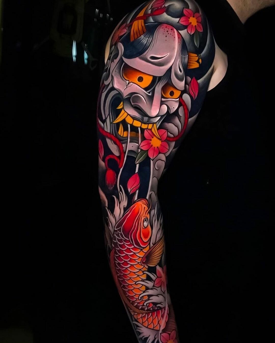 Japanese Koi Tattoo Sleeve Designs