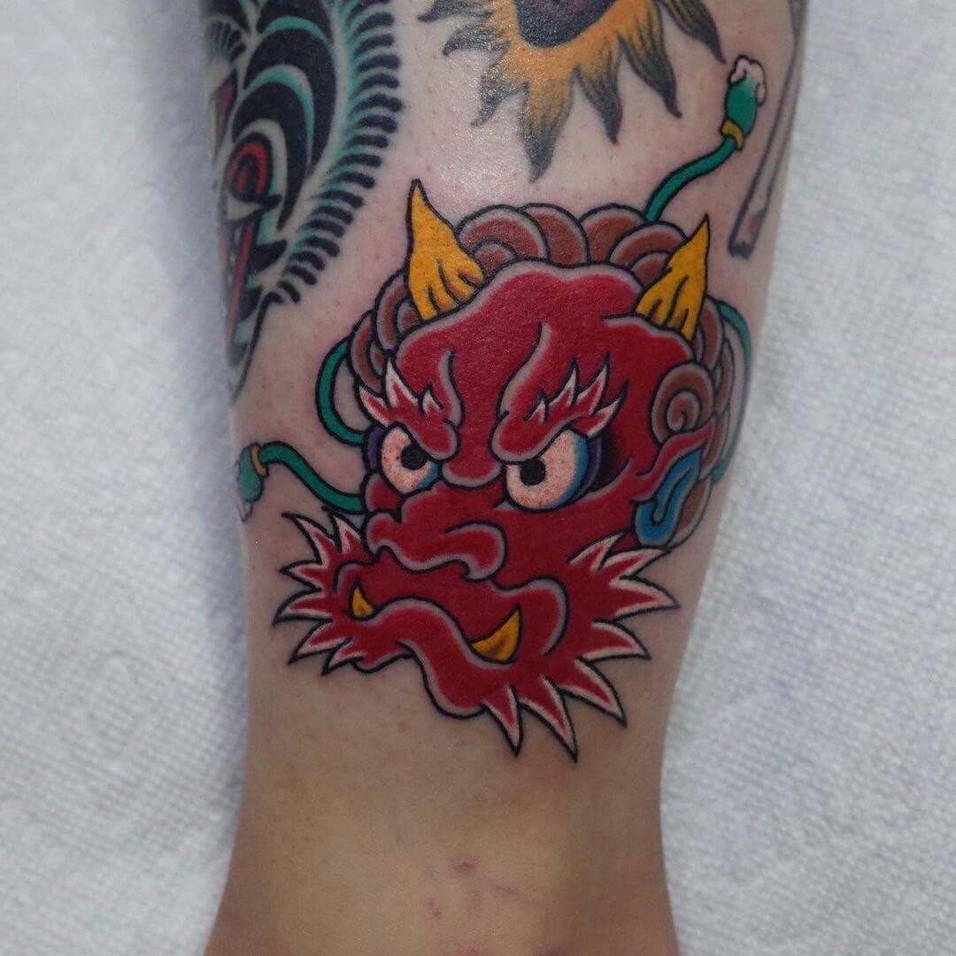 Oni Mask Samurai Tattoo